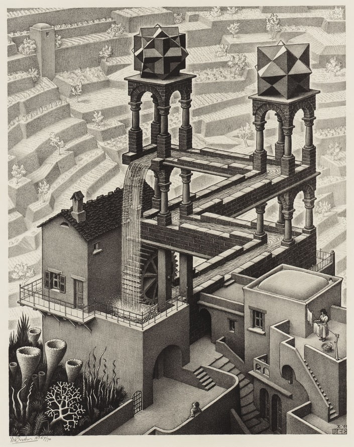 DEEDS - Kunstmuseum Den Haag - M C Escher - 439_Waterval