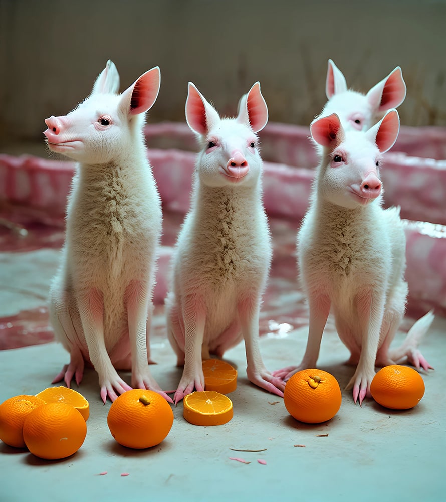 DEEDS NEWS - Schwein mit Orangen