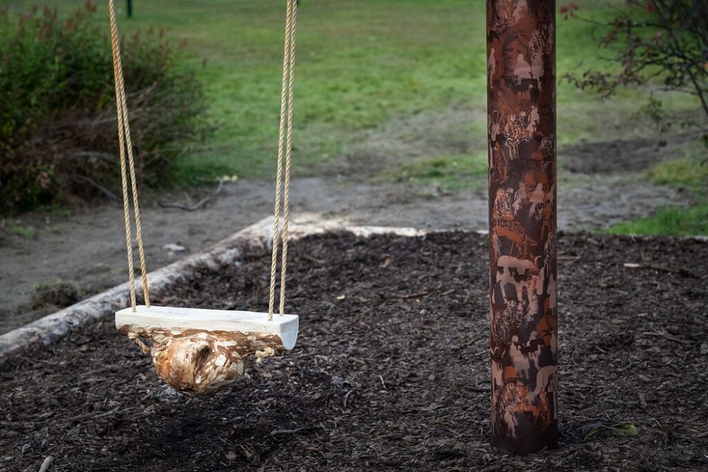 DEEDS.NEWS - Radical Playgrounds - Joar Nango - A swing made by birch - 2018