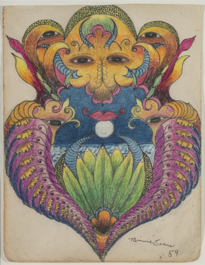 DEEDS NEWS - HIGH - EXME020 Untitled Red Lips on Moon Minnie Evans_O5-min